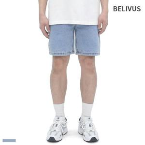 빌리버스 남자 청바지 스판 데님 반바지 숏팬츠 연청 BWS082