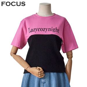 [포커스]골지 배색 반팔티셔츠_FM4C3TS3004