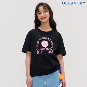 [오션스카이]여아 데일리 그래픽 반팔 티셔츠-DBJG5851C03