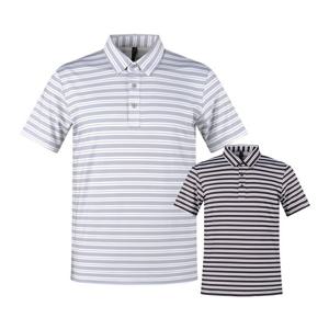 럭스골프 남성 엘라핏 스트라이프 반팔 골프셔츠 MS4M403