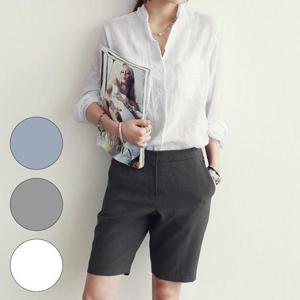 [깨비몰] 여자 긴팔 셔츠 오버핏 린넨 블라우스 남방