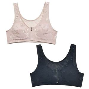 (비앤담/조은)앞지퍼 플라워 자가드 B컵 브라