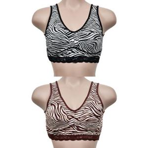 (창민)지브라 풀컵 노몰드 스포츠 브라