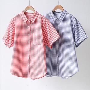 빅사이즈사랑해요 Q967L404 원더잔체크고방반팔남방 LY