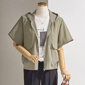 [한정/특가] 바스락 쿨 루즈핏 포켓 후드 점퍼_B2405JP009B_M