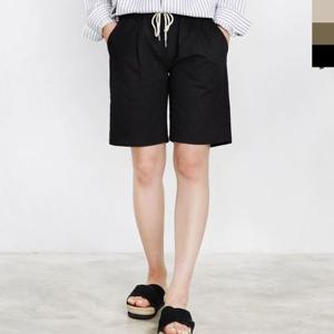 5부 린넨 밴딩 반바지 V0623817