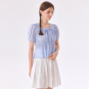 [포커스]셔링스퀘어넥페플럼블라우스 PBBF4M3BL5131