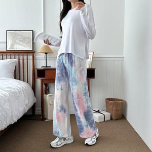 HOTBBA / 오로라 나염 그라데이션 주름통바지 SD 240412