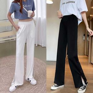 여자바지쇼핑몰 여성 힙한 캐주얼 옆트임 포인트 가을 고무줄 긴