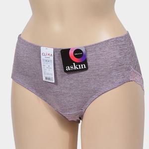 여성 힙라인 레이스 밴드 깔끔한 미디 삼각 팬티 1p