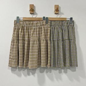 빅사이즈사랑해요 S060L405 업타운홀릭체크치마바지 LT