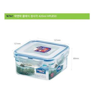 락앤락 클래식 밀폐용기 반찬통 정사각 420ml HPL850