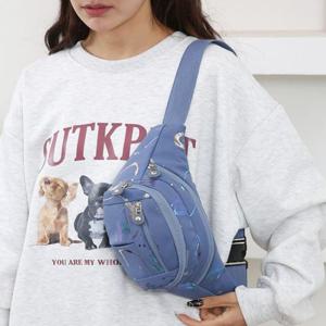 남여공용 커플힙색 홀로그램 힙색 여행가방 보조가방