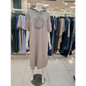 아르테 세이브존07 프린트 반팔 후드원피스 DQBCWO090