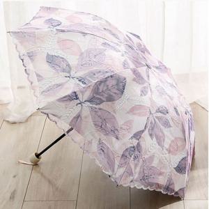 나뭇잎 레이스 자수 양산