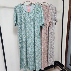 반팔원피스 국산 여름 스판면 홈웨어