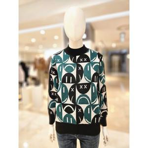 [르니앤맥코이(여성)]반폴라 패턴 니트 MN01KM718FJY