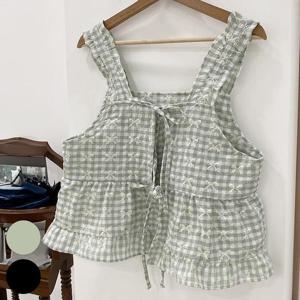 걸스체크프릴뷔스티에 406S239S 빅사이즈 여성의류