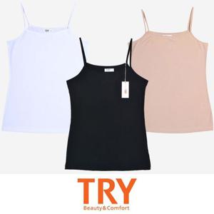 여자런닝 트라이 편안한 면스판 60수 여성 끈 런닝