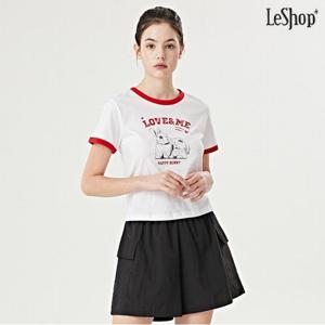 [르샵]프린팅 배색 반팔 티셔츠 (DO2LW022A)