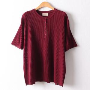 아이우먼 썸머골지니트반팔티 RMD612M406 빅사이즈