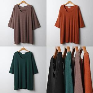 위쉬몰 KY 린넨유넥줄긴팔티셔츠(I998H406) 빅사이즈