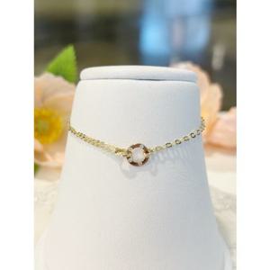 미니골드 14K 써클 링 체인 팔찌 BRTM4005