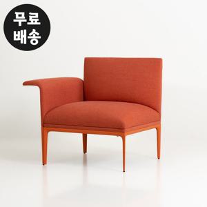 뷰즈 패브릭 쇼파 우측 팔걸이 소파 1인용 오렌지