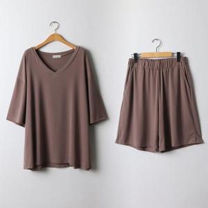 아이우먼 스판브이티팬츠투피스 RAI926M407 빅사이즈