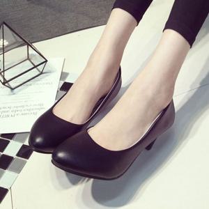 면접구두 여자 면접 구두 블랙 펌프스 둥근코 정장 회사원 5.5