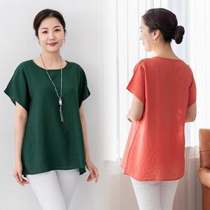 위쉬몰 BZ 무지반팔인견블라우스(E079H407) 빅사이즈