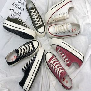 운동화 캔버스화 단화 여성 통굽 스니커즈 키높이 여자운동화