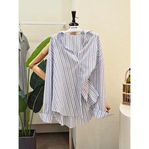 [포커스]24FM4G9BL5906_세로 스트라이프 엠보 셔츠