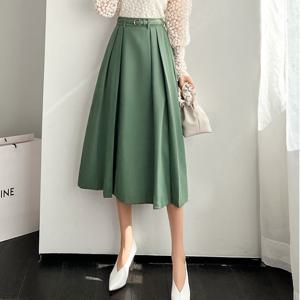 [에이시크] A라인 빅웨이스트 스커트 C24CSK374