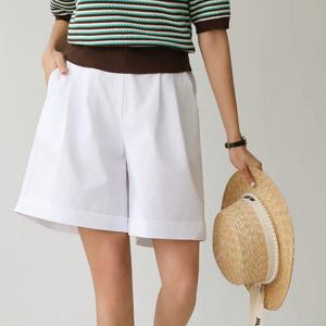 [피핀] 710478 썸머 버클 핀턱 롤업 슬랙스 반바지