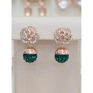 볼라레 세이브존03 볼라레 로즈 그린미러볼 드롭귀걸이 SAVSSS1582