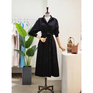 [포커스]  24FF2H9OP5022_트렌치 벨티드 A라인 롱원피스