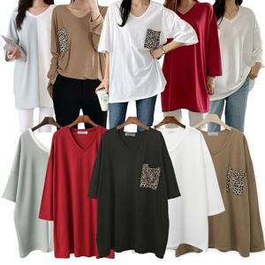 간절기 빅사이즈여성의류 롱티셔츠 7부 반팔 긴팔 9부