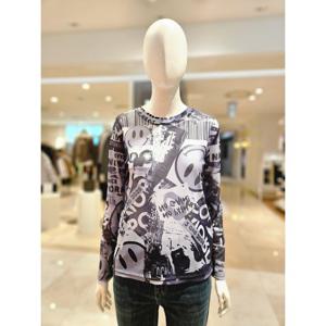 [르니앤맥코이(여성)]스마일레터링 망사 티셔츠 MN05TS470FJY