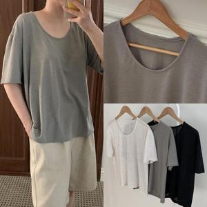 위쉬몰 MO 셀렉트린넨쿨루즈반팔티(S499H408) 빅사이즈