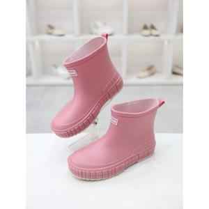 [코디엘루]로키 배색 라운드 여성 숏 레인부츠 4cm CDMD57001-1_