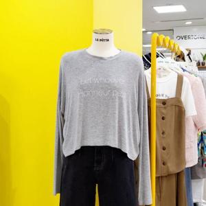 르피타 DP01 레이온 레터링 크롭 티셔츠 L243BTS961