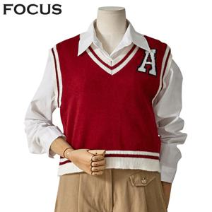 [포커스]A배색 니트조끼_FF3H7VT0087