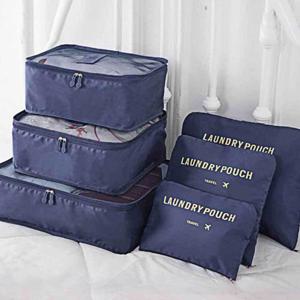 여행용가방 압축 수납파우치 미니파우치 6종세트 여행용 네이비