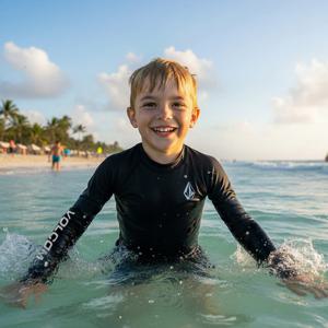 볼컴 아동 래쉬가드 VC794BBT