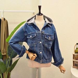 [포커스]FF4H3JK30091_그레이 후드 데님 자켓