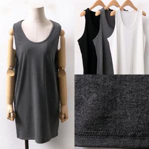 빅사이즈 보들보들 기모 롱 나시 WW4046 겨울이너웨어 가을옷