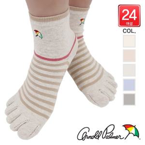 아놀드파마 여성 편한 스트라이프 발가락 양말 5켤레 세트