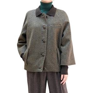 [비꼴리끄(여성)]울 니트배색 해링본 자켓 B234WJ2030