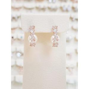 볼라레 세이브존01 8mm 진주를 품은 큐빅 링 귀걸이 spe995